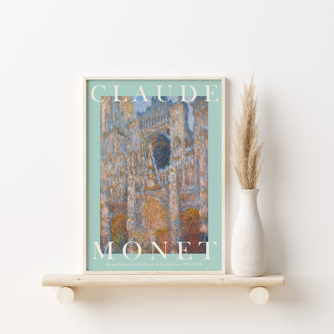 Claude Monet Rouen Cathedral Facade Blue And Gold Light Poster - Image 3
