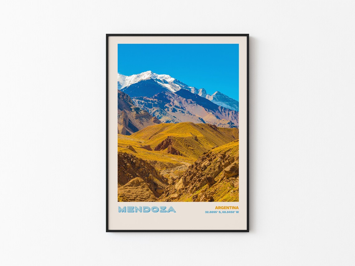 Mendoza Travel Poster Mendoza Print Mendoza Photo Print Mendoza Wall Decor Mendoza Travel Art Argentina Picture Mendoza 2 - Image 3