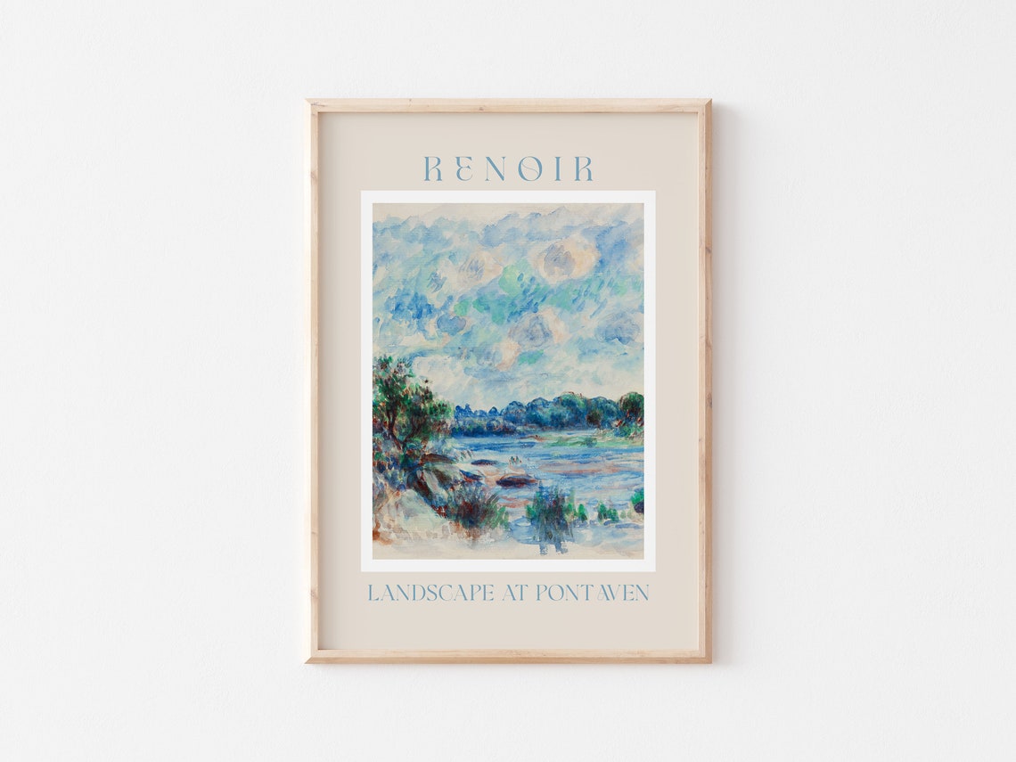 Renoir Poster August Renoir Print Renoir Wall Art Renoir Picture Renoir Monet Print Vintage Renoir Art Renoir Landscape At Pont Aven - Image 3