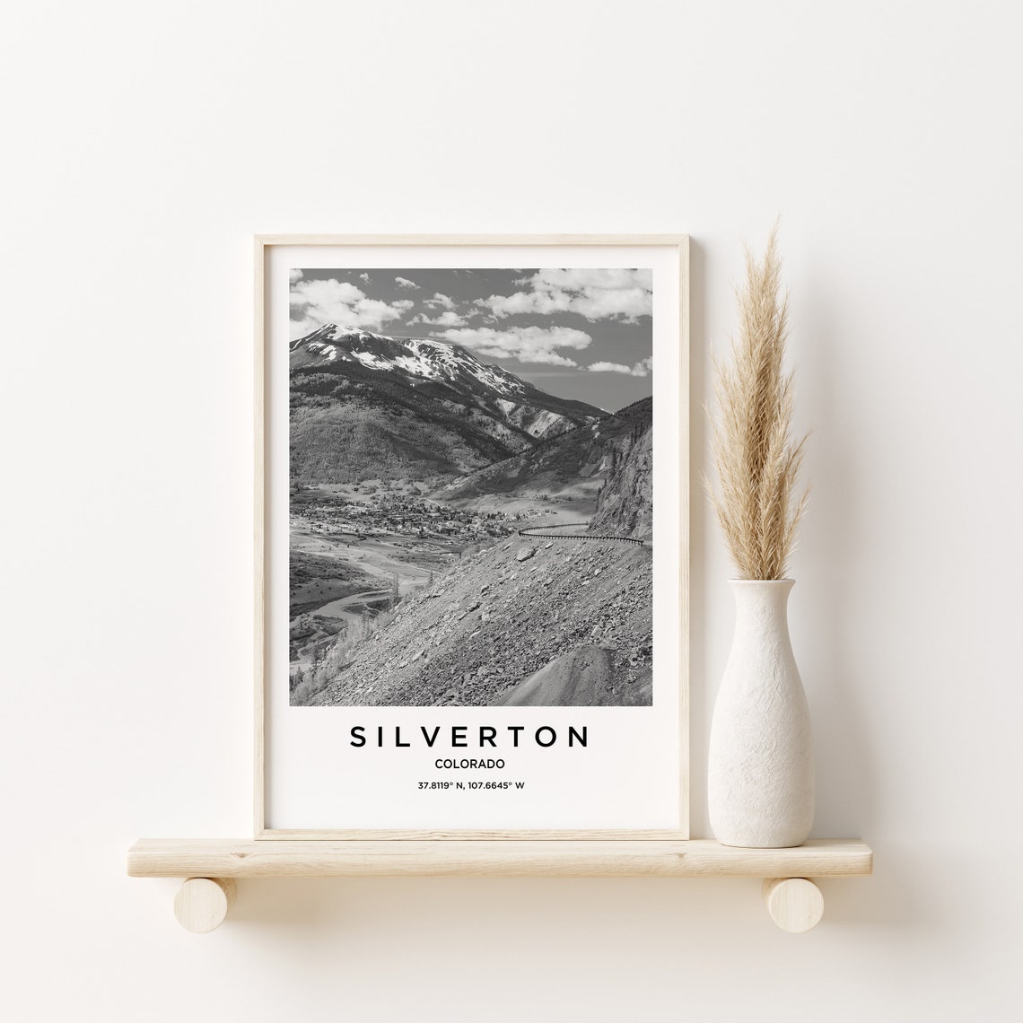 Silverton Travel Poster Silverton Print Silverton Photo Print Black And White Photography Monochrome Travel Photography Colorado Travel - Image 3