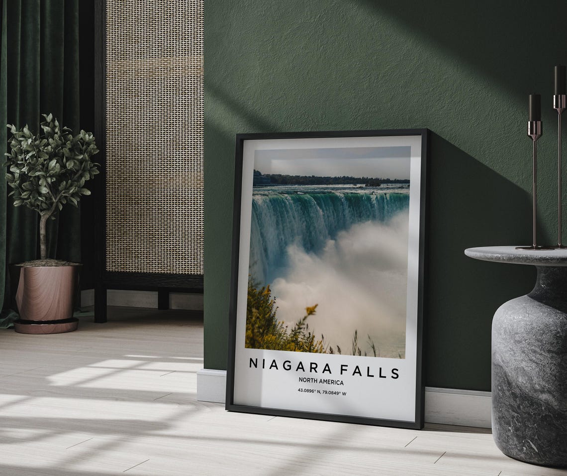 Niagara Falls Horseshoe Falls Mist Nature Photography Poster - Image 2