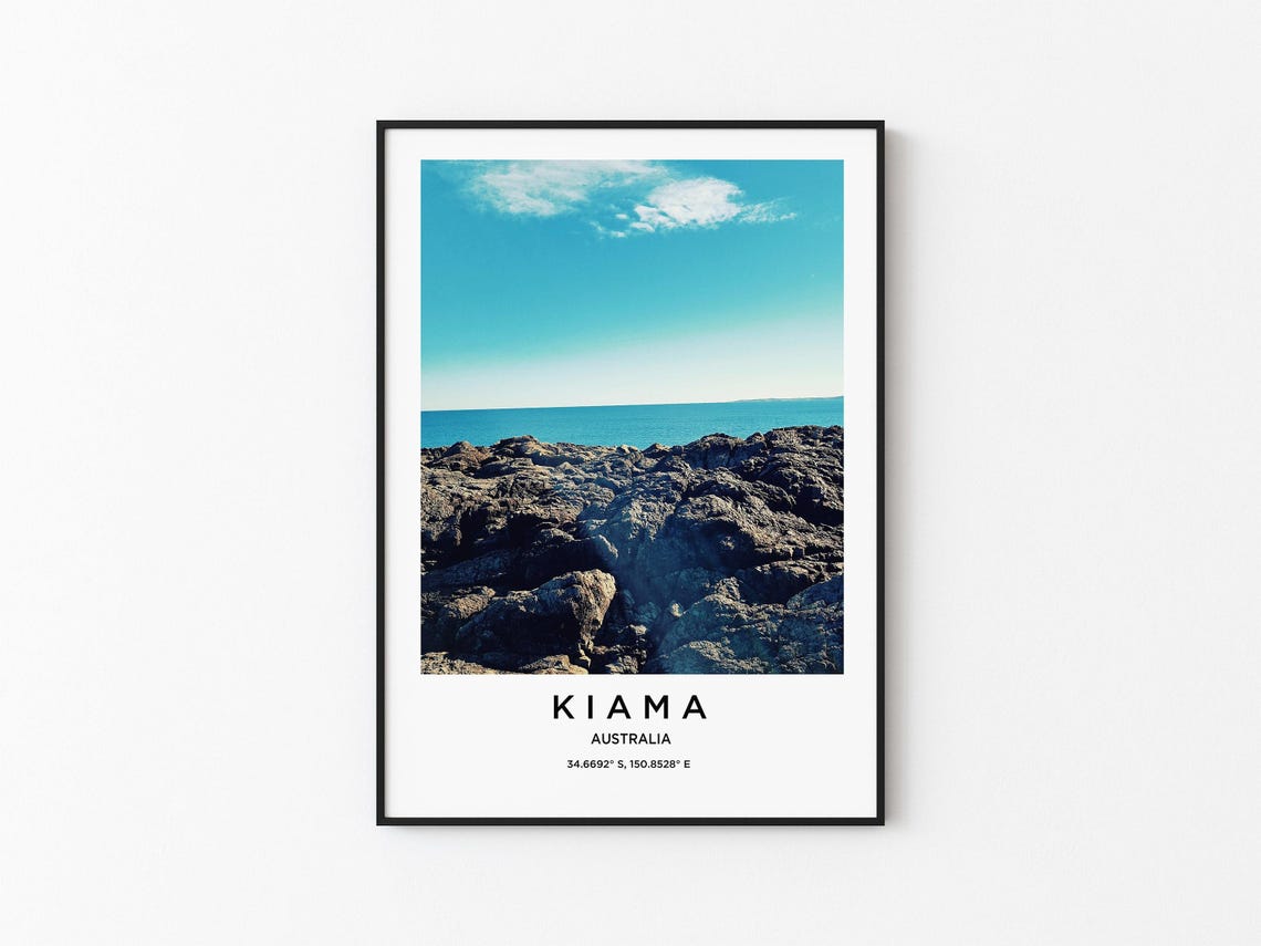 Kiama Australia Rugged Rocky Coastline Ocean View Photo Poster