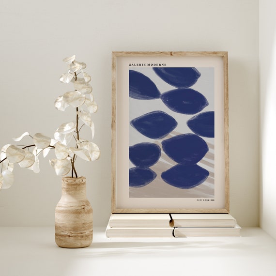 Blue Abstract Art Print Modern Gallery Poster Minimalist Decor A4 A3 A2 A1 A0 Galerie Moderne New York Gallery Art