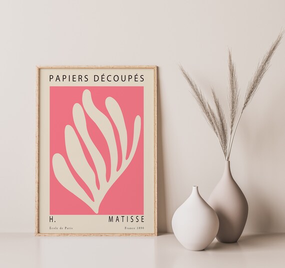 Henri Matisse Papiers Decoupes Pink Coral Modern Cut Out Poster