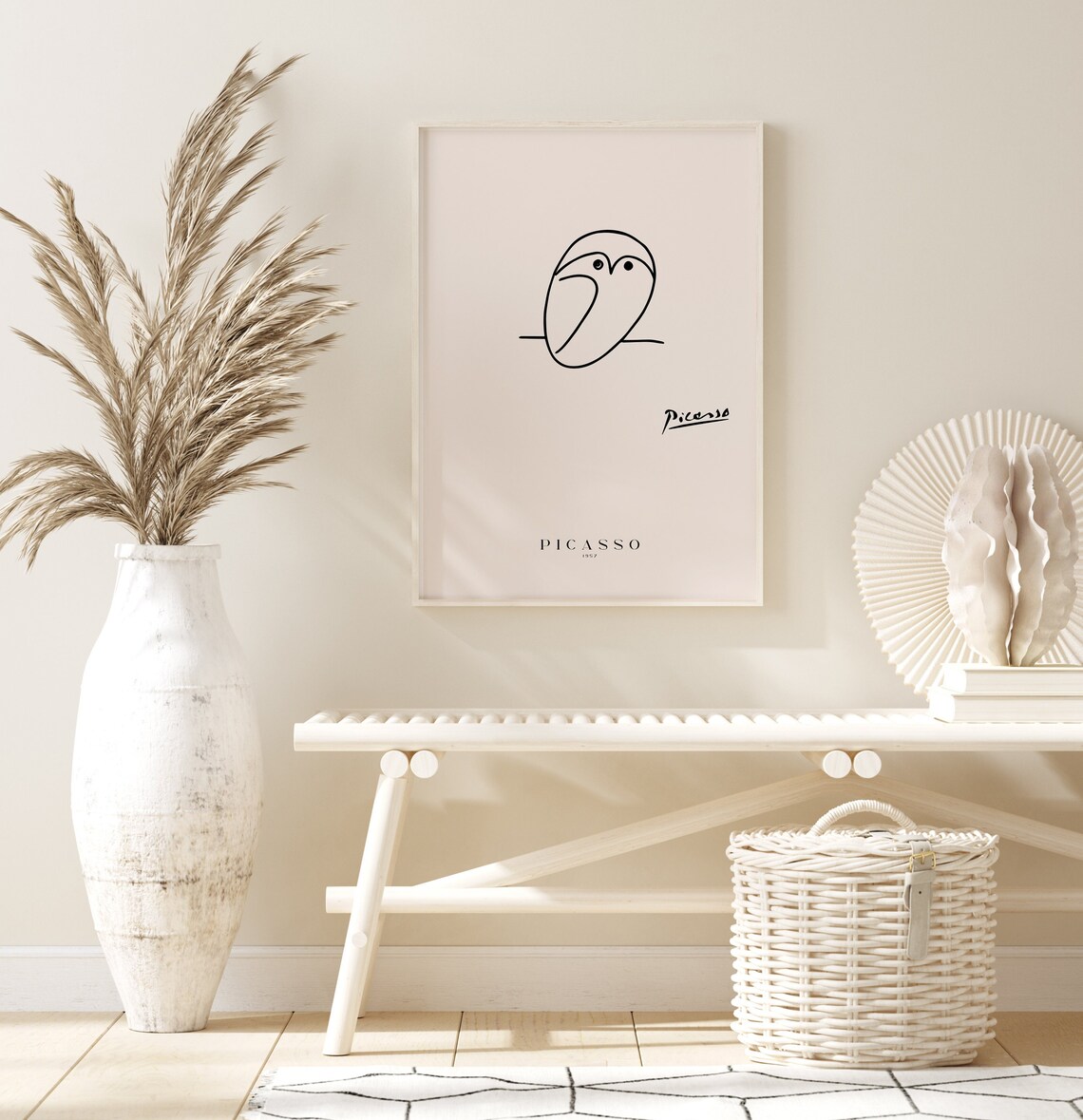 Picasso Owl 1957 Minimalist Line Drawing Art Poster For Modern Home Decor - Image 2