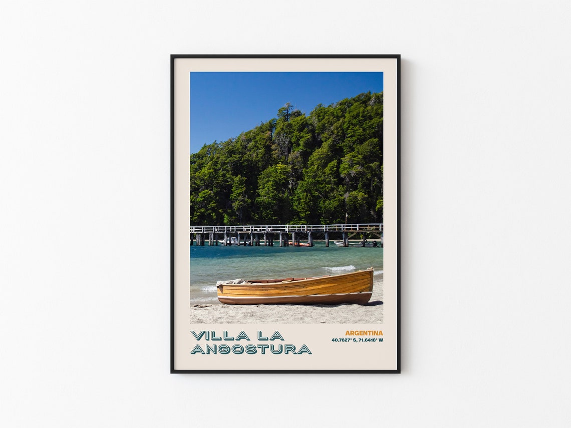 Villa La Angostura Travel Poster Angostura Print Angostura Photo Print Angostura Wall Decor Angostura Travel Art Argentina Angostura 3 - Image 3