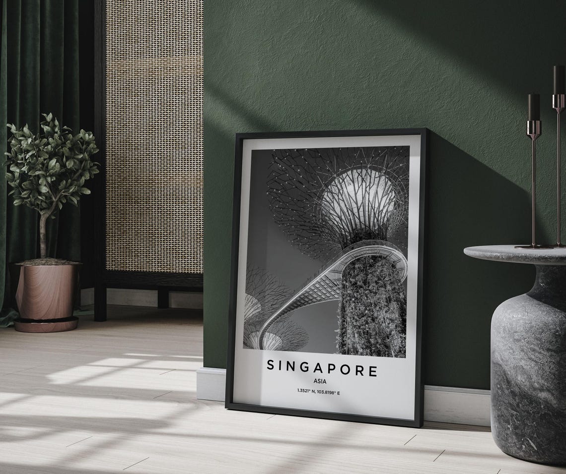 Singapore Art Singapore Print Singapore Poster Singapore Art Singapore Photo Singapore Map Singapore Painting Singapore Travel - Image 2