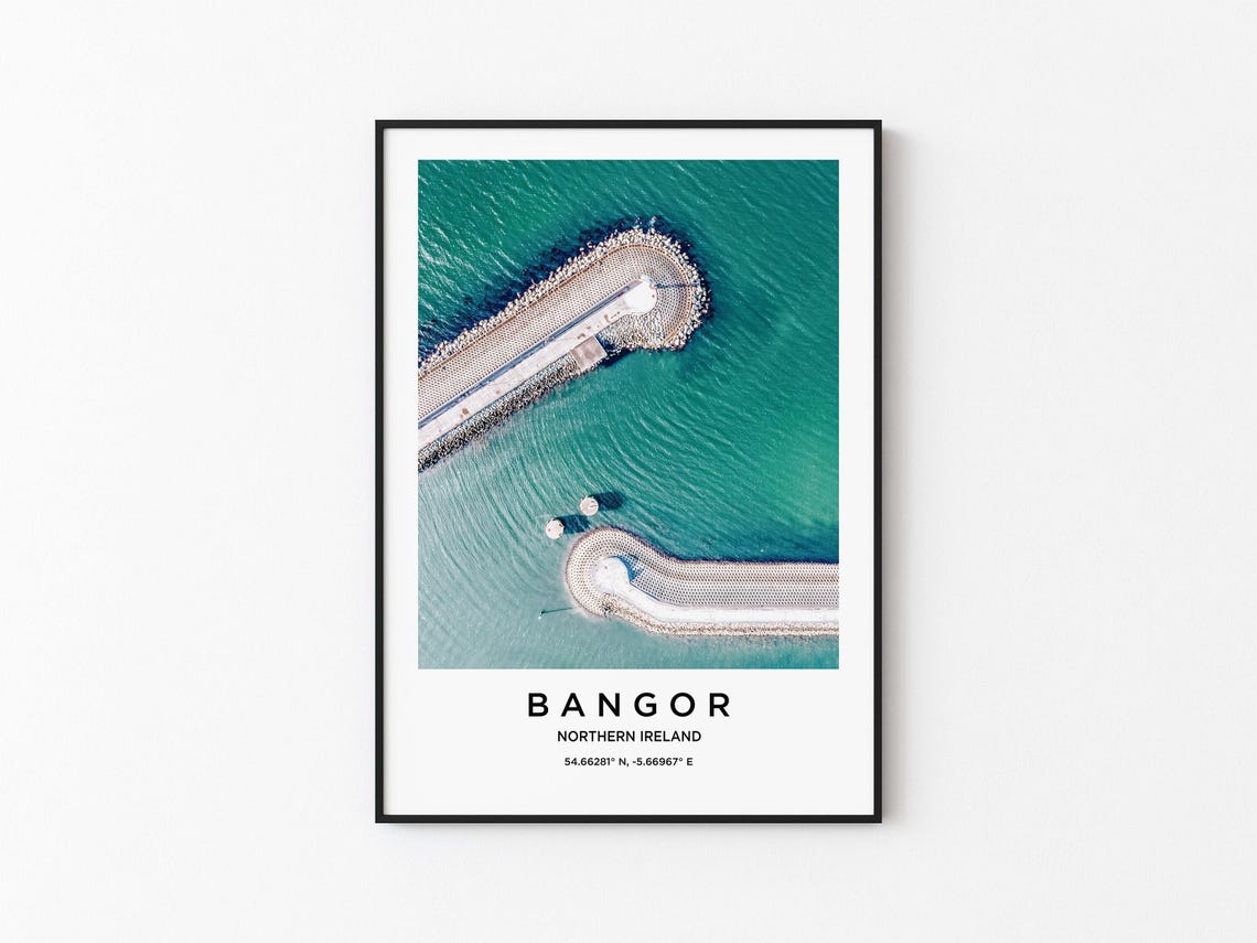 Bangor Art Bangor Print Bangor Poster Bangor Art Bangor Photo Bangor Map Bangor Painting Bangor Travel
