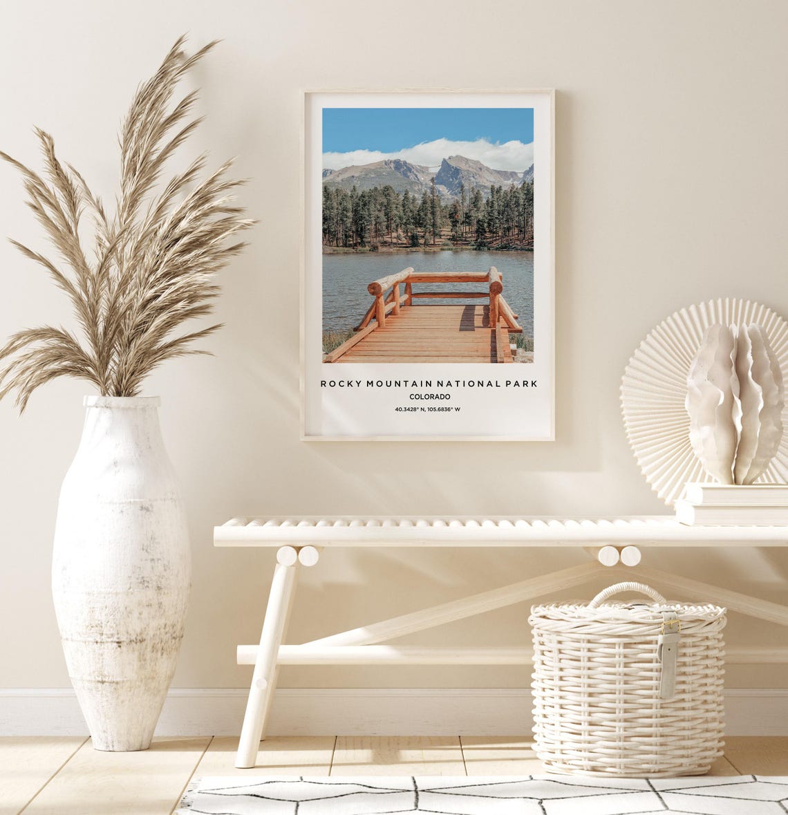 Rocky Mountain National Park Colorado Lake Pier Nature Poster - Image 3