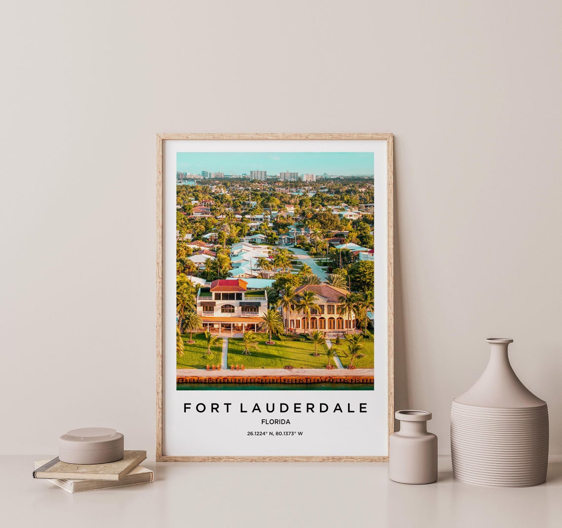 Fort Lauderdale Art Fort Lauderdale Print Fort Lauderdale Poster Fort Lauderdale Art Fort Lauderdale Photo Fort Lauderdale Map - Image 2