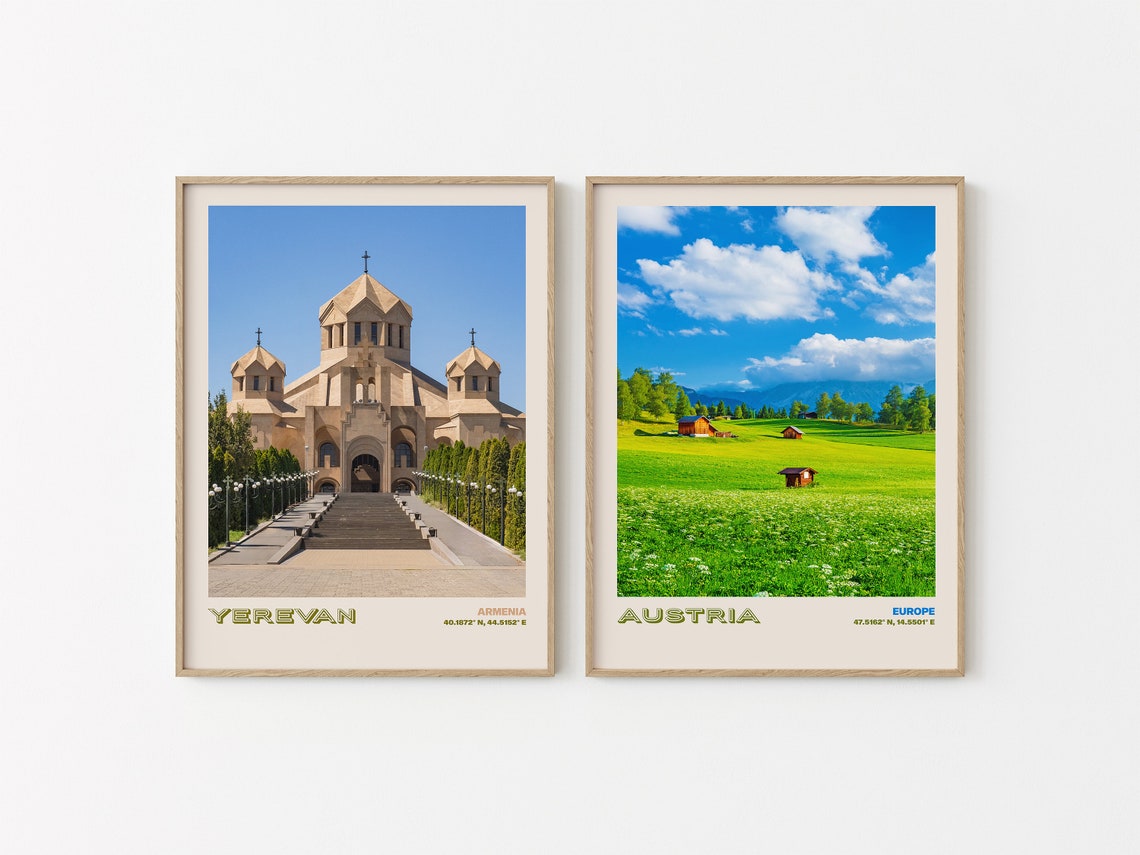 Yerevan Travel Poster Yerevan Print Yerevan Photo Print Yerevan Wall Decor Yerevan Travel Art Yerevan Armenia Picture Yerevan 3 - Image 2