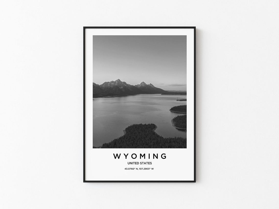 Wyoming Art Wyoming Print Wyoming Poster Wyoming Art Wyoming Photo Wyoming Map Wyoming Painting Wyoming Travel