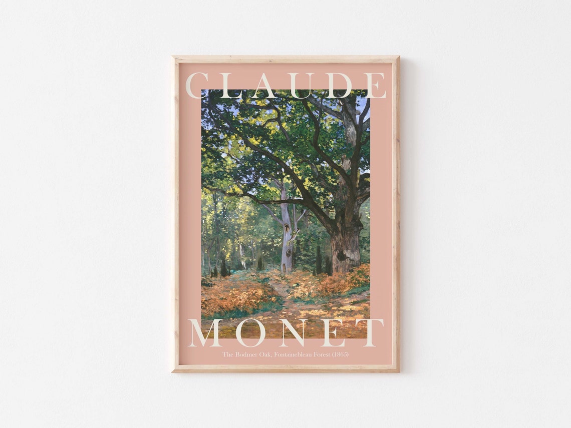 Claude Monet The Bodmer Oak Fontainebleau Forest 1865 Tree Poster - Image 3