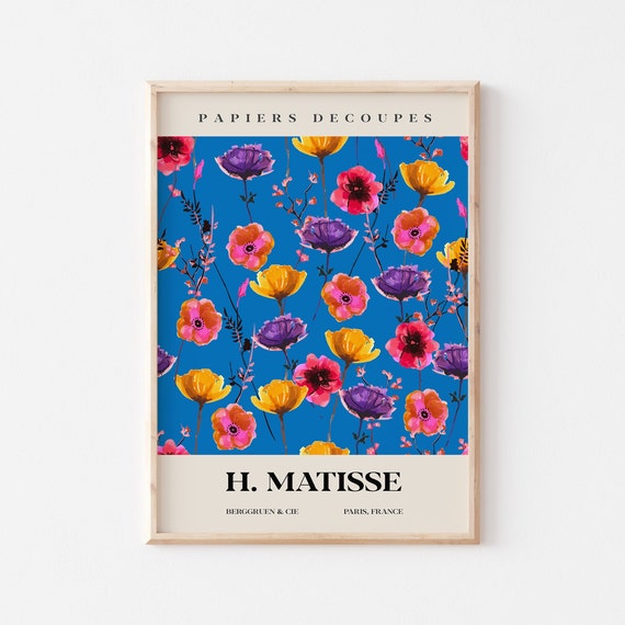 Flower Market Prints Matisse Flower Poster Matisse Cut Out Matisse Print Matisse Plant Flower A2 A3 A4 A5