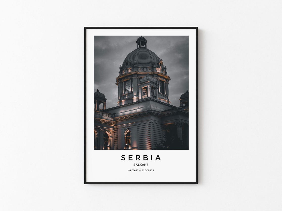 Serbia Art Serbia Print Serbia Poster Serbia Art Serbia Photo Serbia Map Serbia Painting Serbia Travel