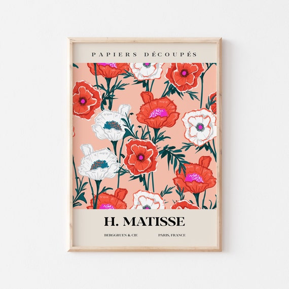 Flower Market Prints Matisse Flower Poster Matisse Cut Out Matisse Print Matisse Plant Flower A2 A3 A4 A5