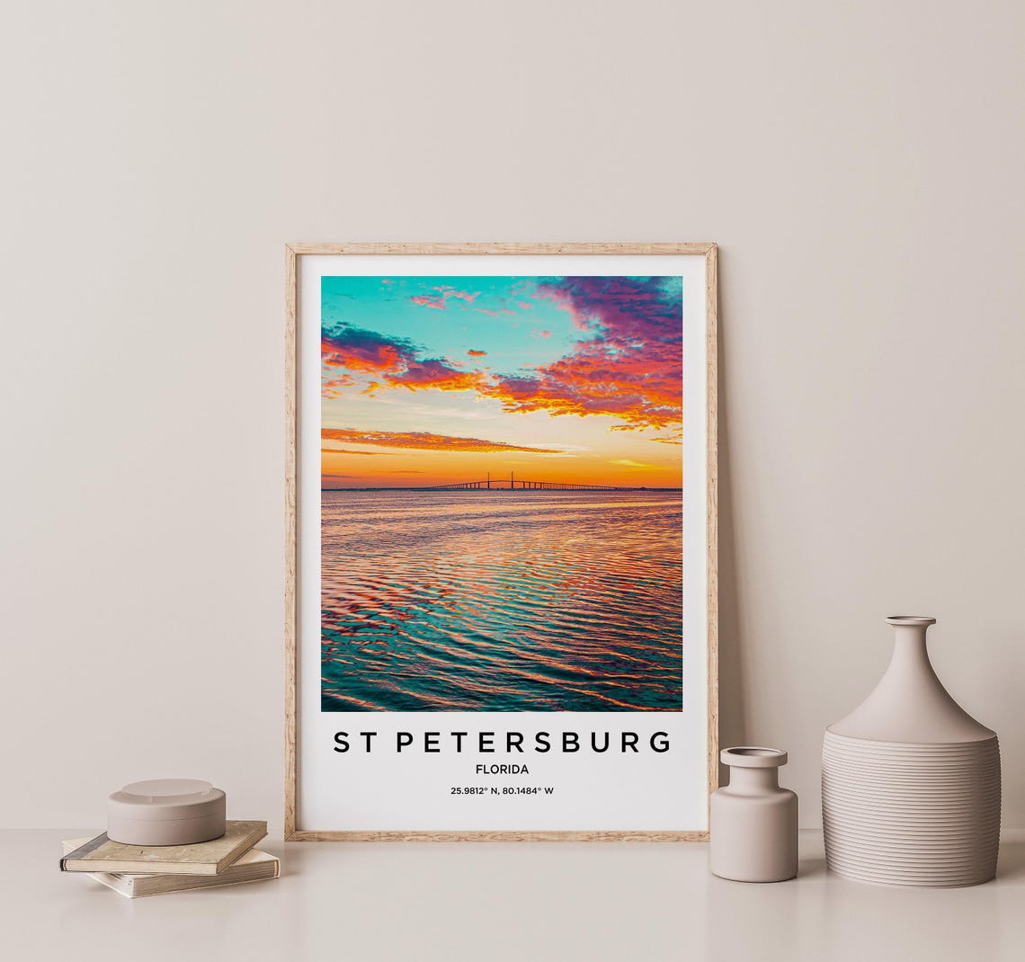 St Petersburg Art St Petersburg Print St Petersburg Poster St Petersburg Art St Petersburg Photo St Petersburg Map - Image 2