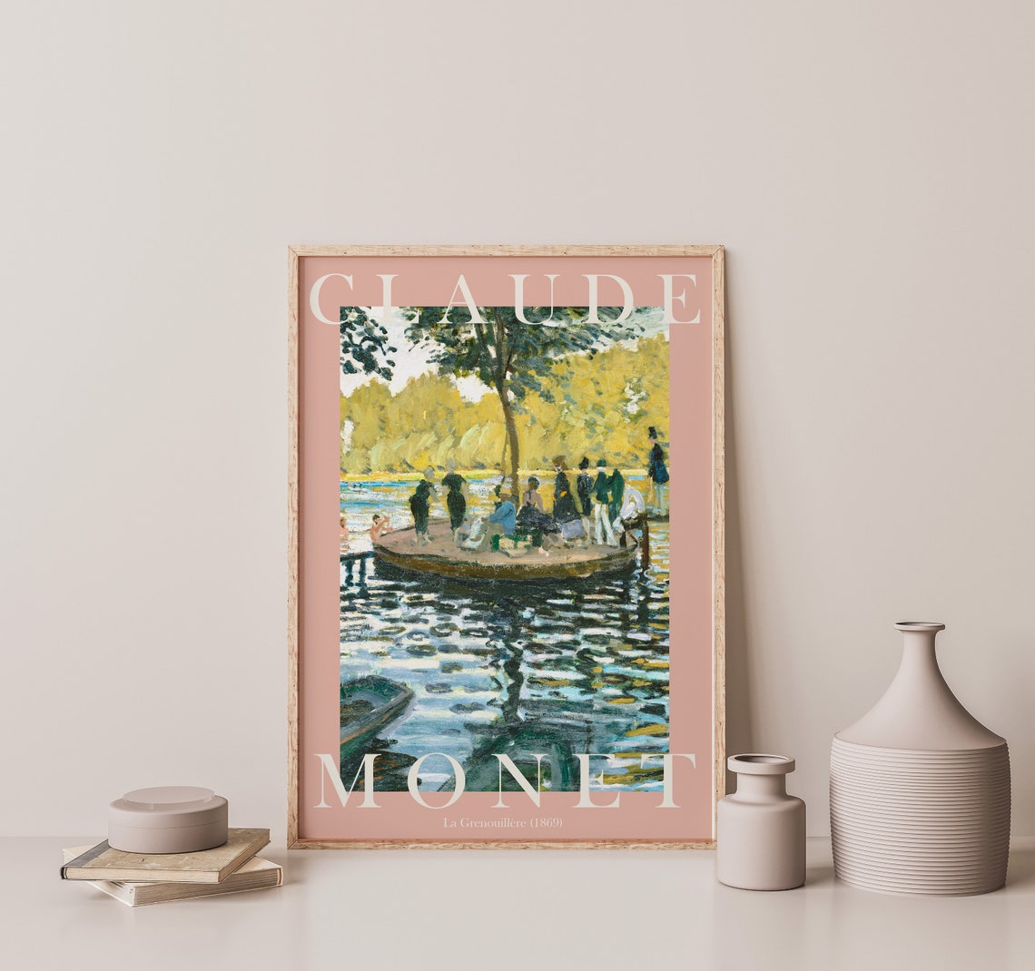 Claude Monet La Grenouillère 1869 River Boats Gathering Poster - Image 2