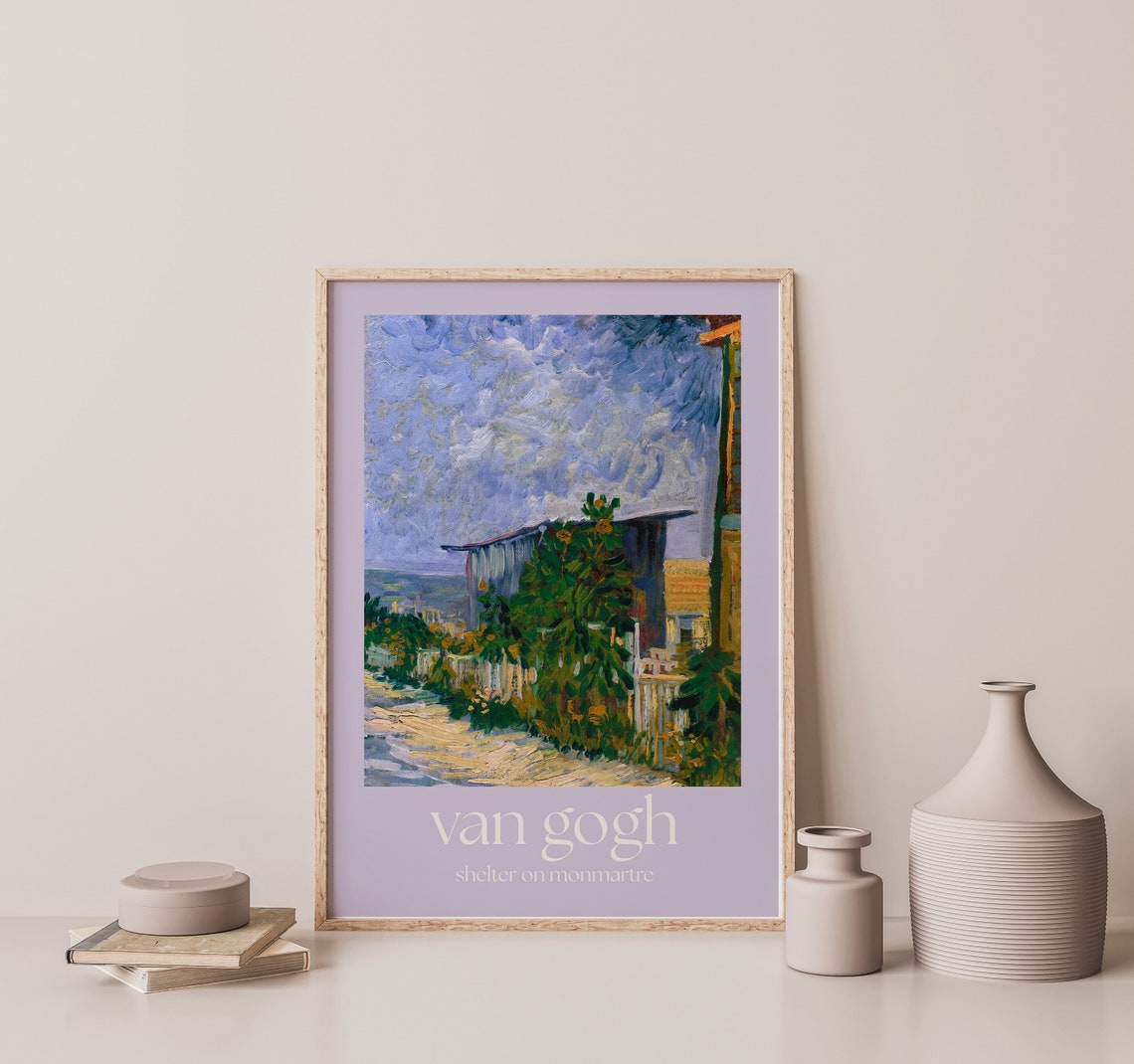 Van Gogh Shelter on Montmartre Impressionist Garden Art Poster - Image 2