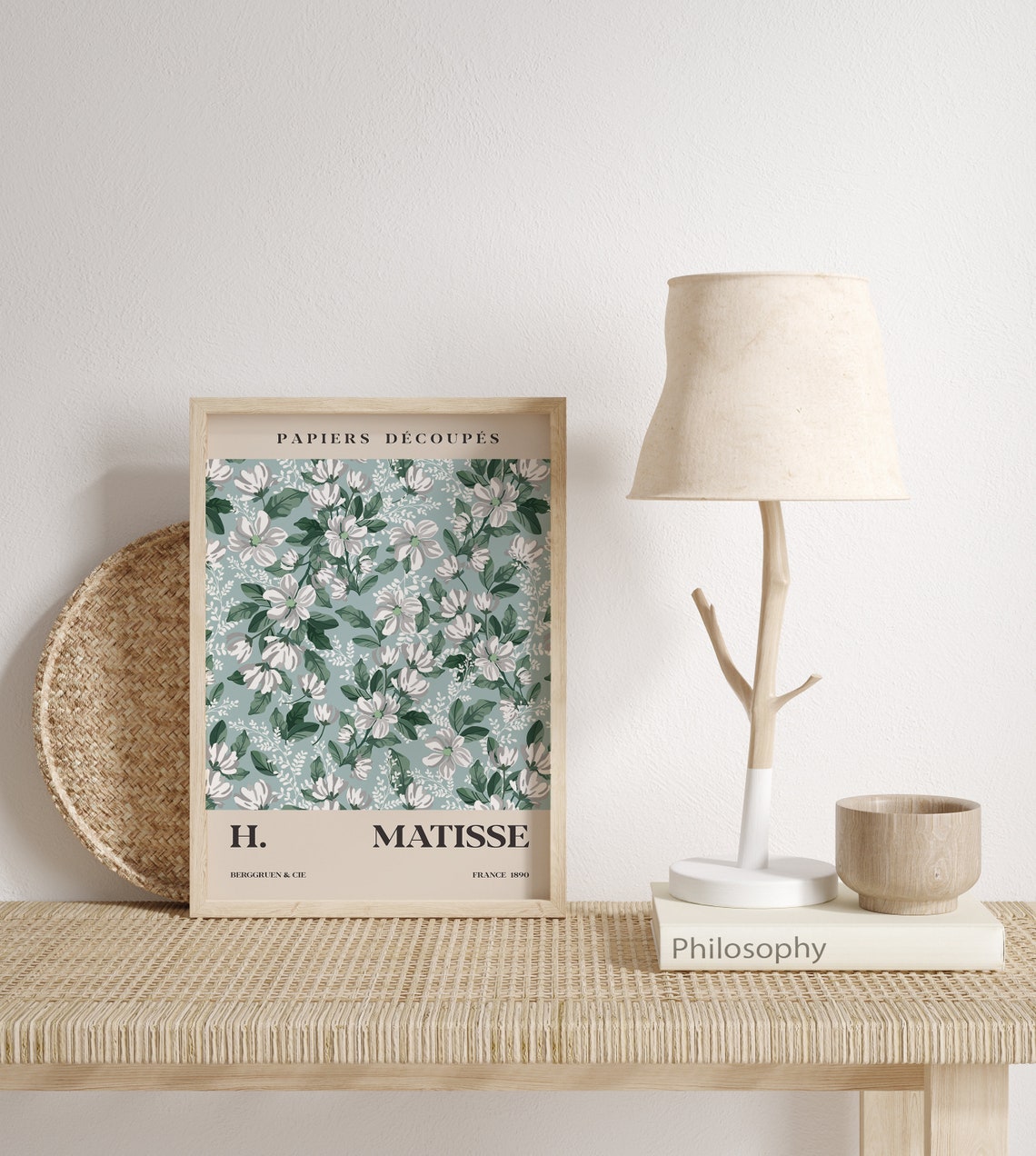 Henri Matisse Papiers Decoupes Green and White Floral Art Poster - Image 3