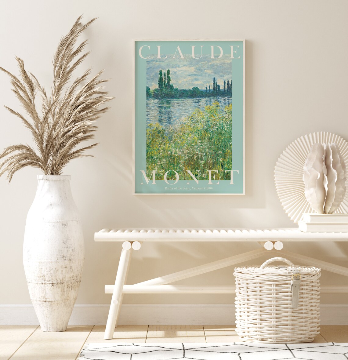 Claude Monet Banks of the Seine Vetheuil Poplar Trees Poster - Image 2