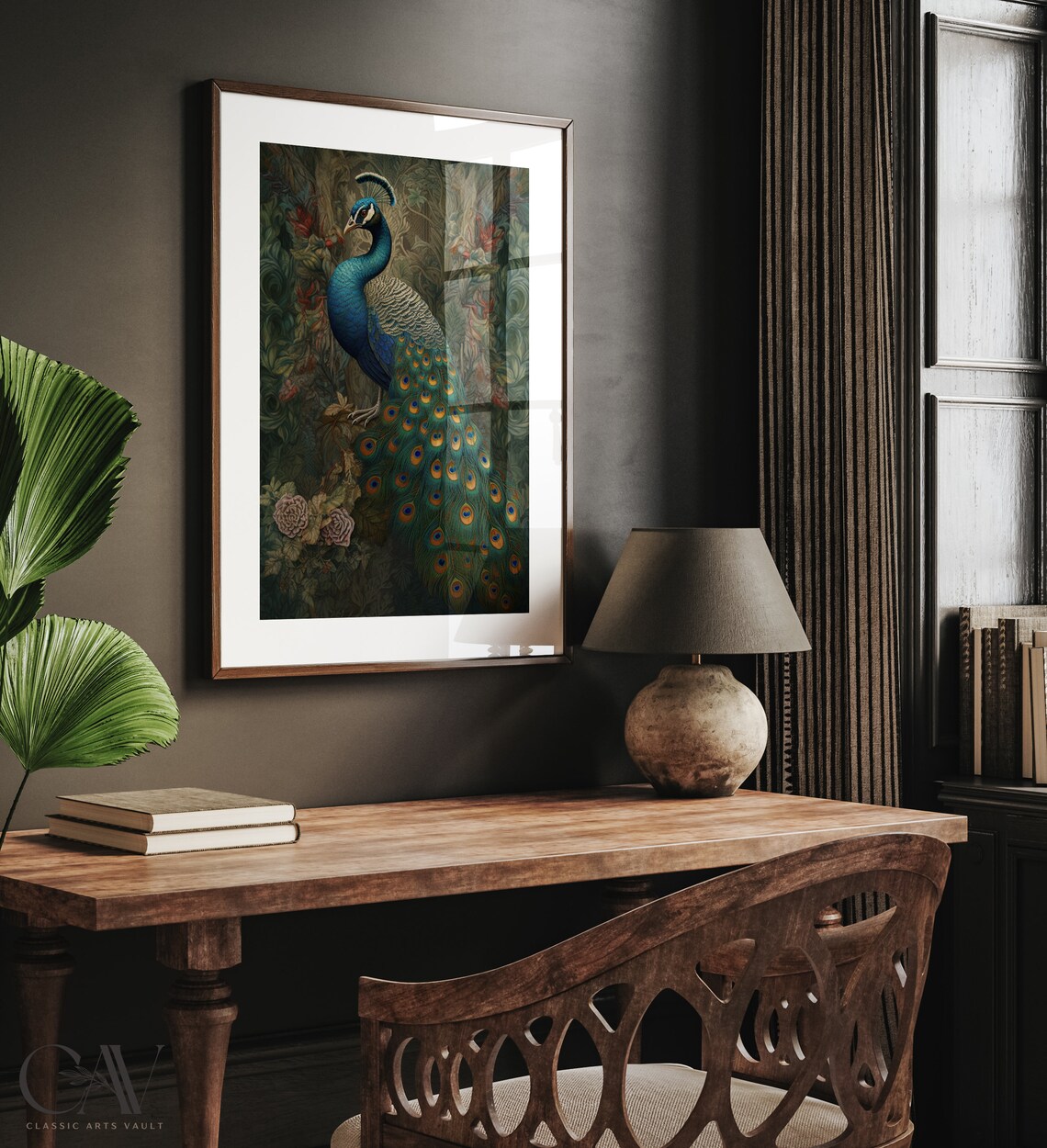 William Morris Inspired Peacock Art Print - Image 3