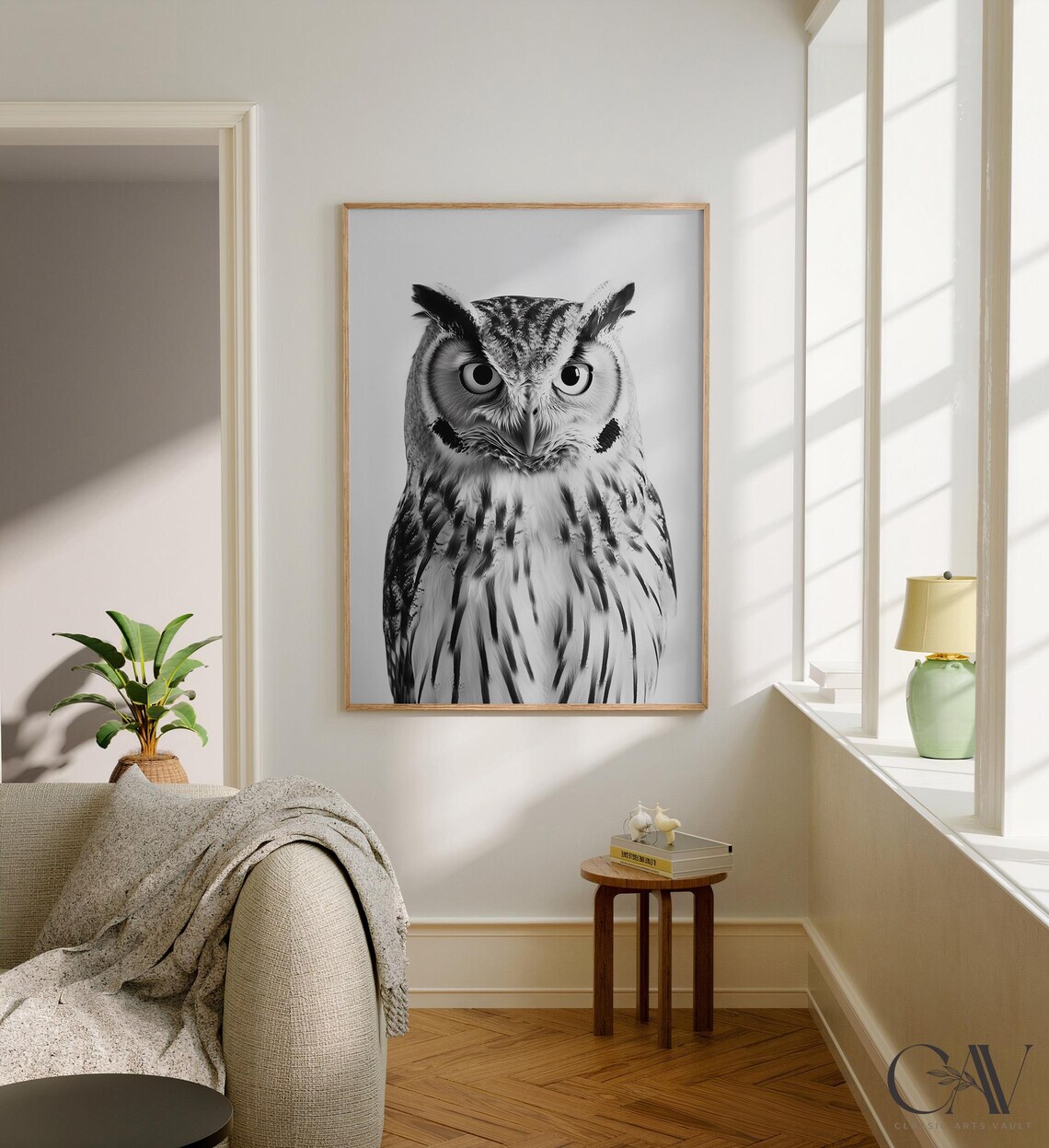 Owl Bird Fashion Magazine Inspired Poster Animal Portrait Photography Print Funny Bathroom Decor Large Wall Art 2793 - Image 2