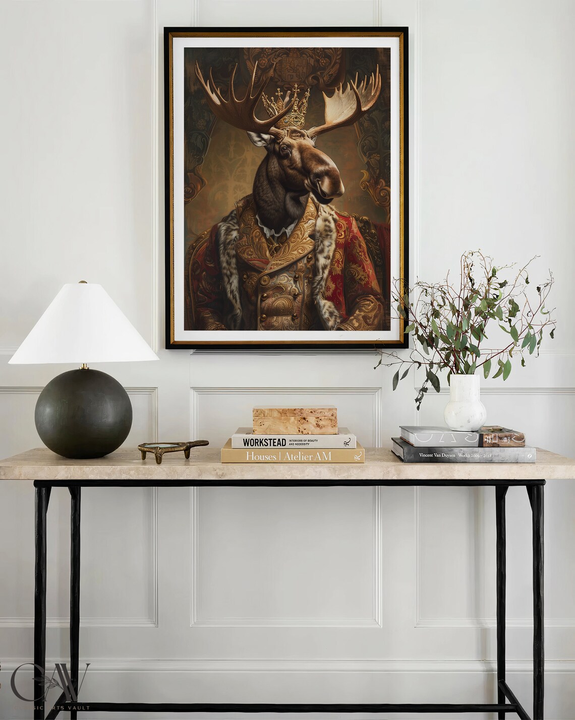 Moose Deer Royal Renaissance Portrait Vintage Art Print - Image 3
