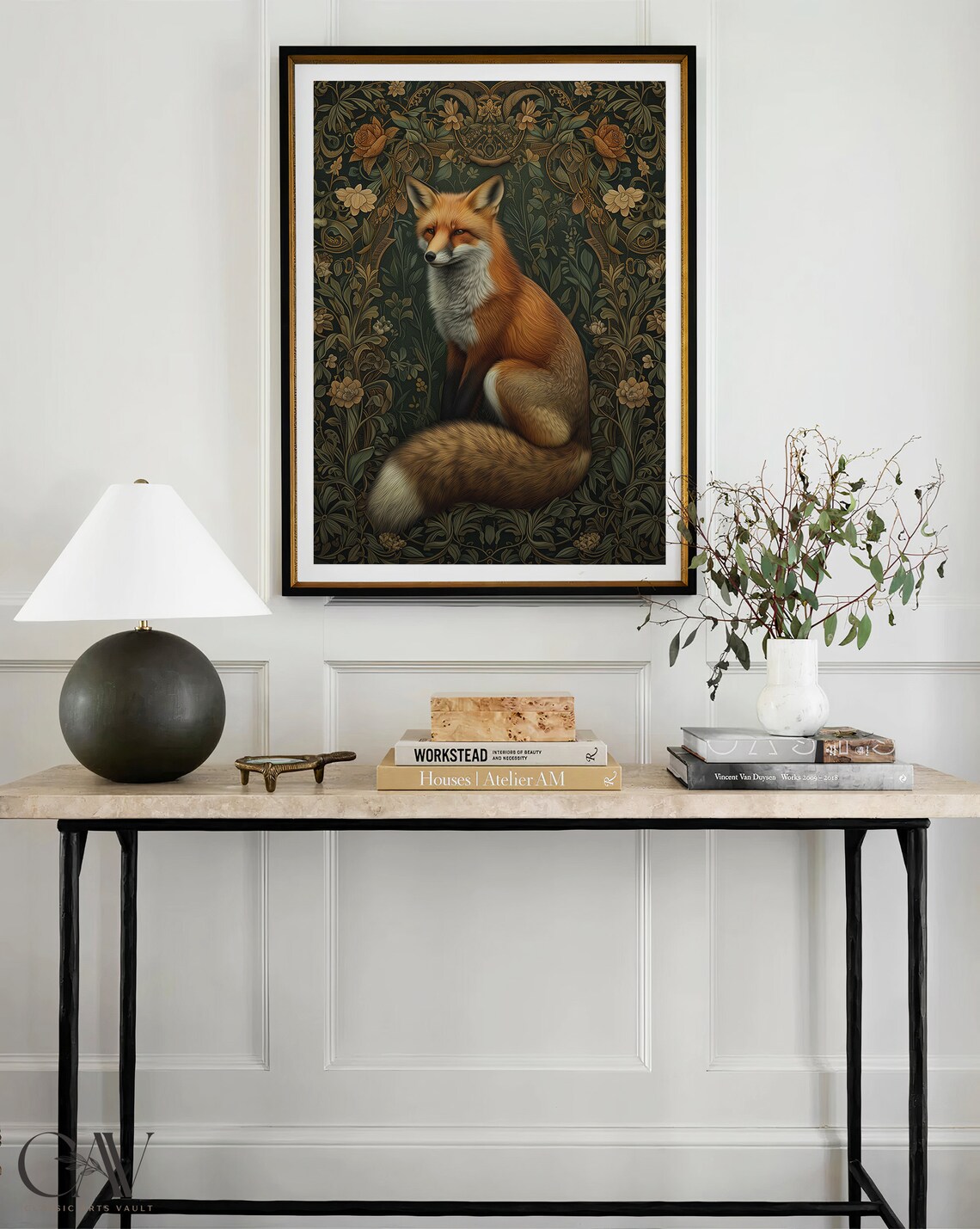 William Morris-Inspired Fox Art Print, Nature Decor - Image 3