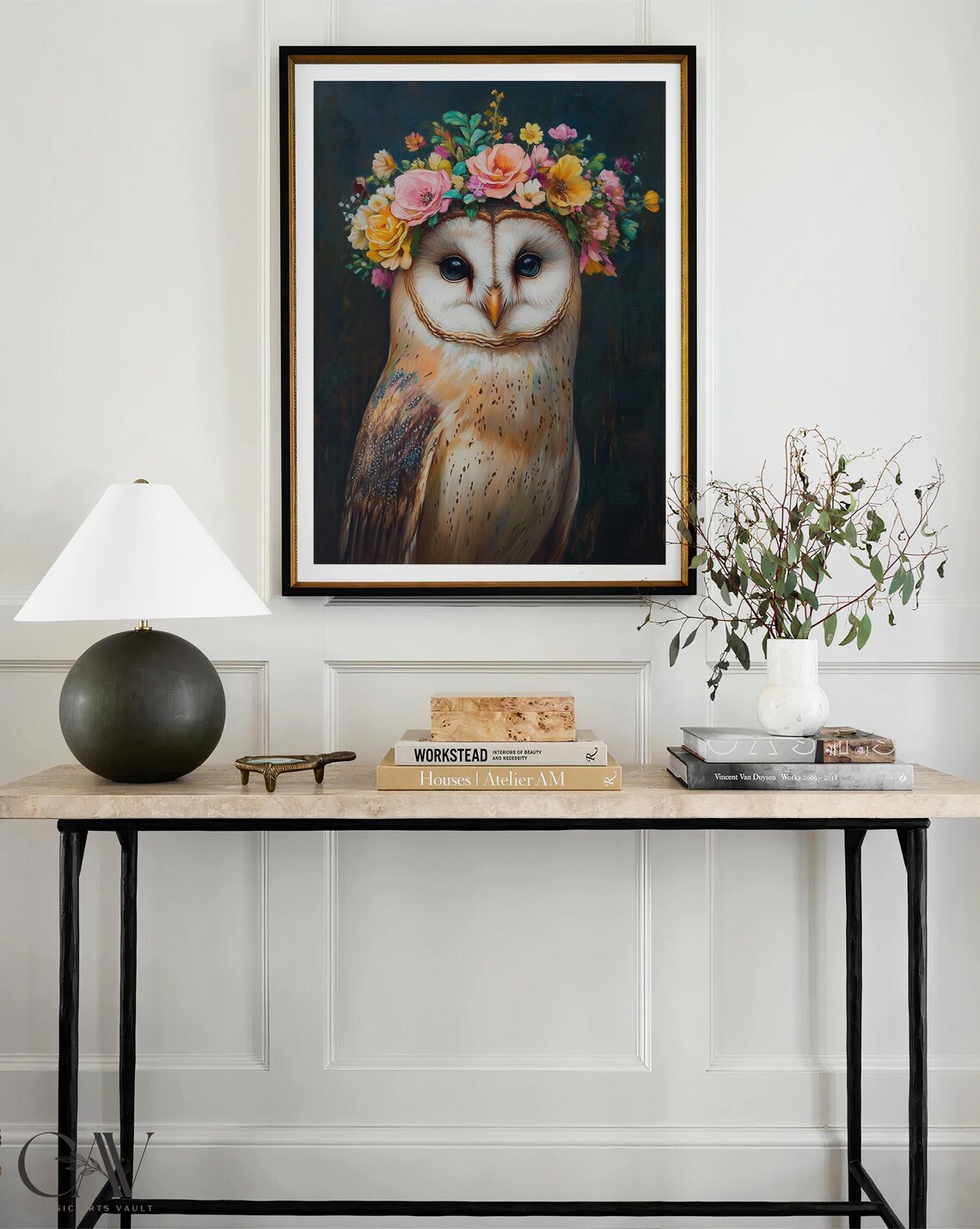 Owl Maximalist Eclectic Animal Portrait, Funky Poster - Image 4