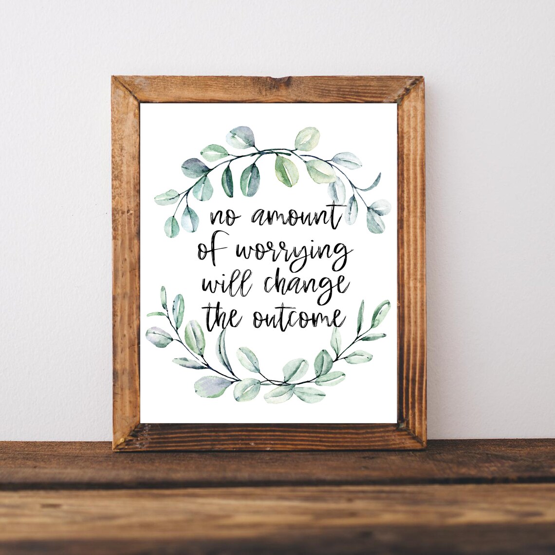 No Amount of Worrying Will Change the Outcome Anxiety Relief Quote Poster