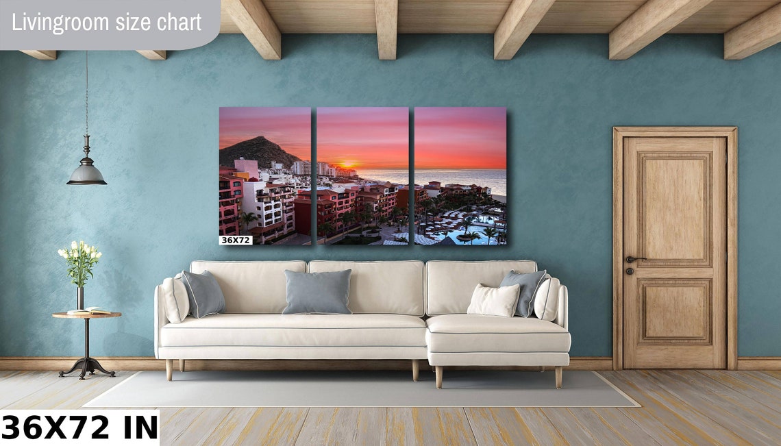 Playa Grande Resort Cabo Pink Sunset Pool Palms Ocean View Poster - Image 3