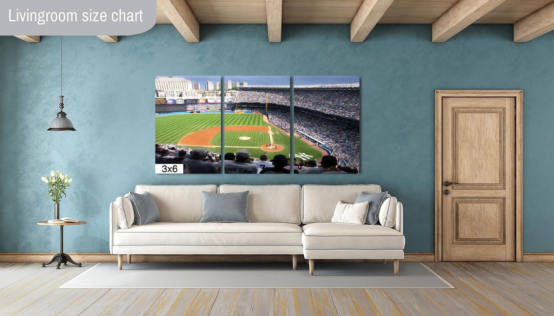Old Yankee Stadium Baseball Game Packed Stands Field View Poster - Image 2