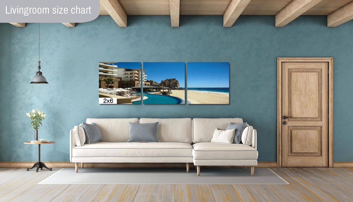 Beachfront Resort Pool Daytime Rocky Shore Cabo San Lucas Art Poster - Image 3