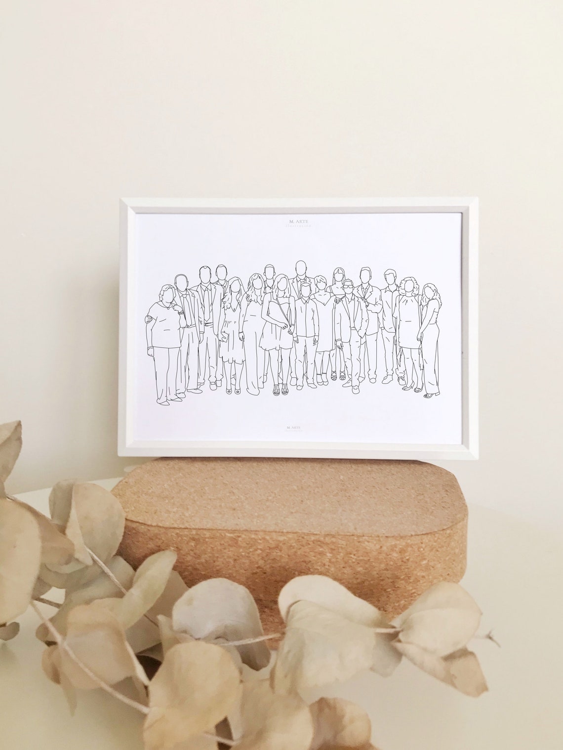 Personalized Family Portrait Custom Family Photo To Portrait Portrait From Photo Line Portrait From Photo Drawing From Photo - Image 2