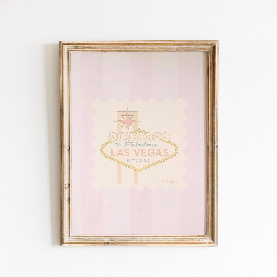 Welcome To Fabulous Las Vegas Nevada Sign Retro Stamp Poster