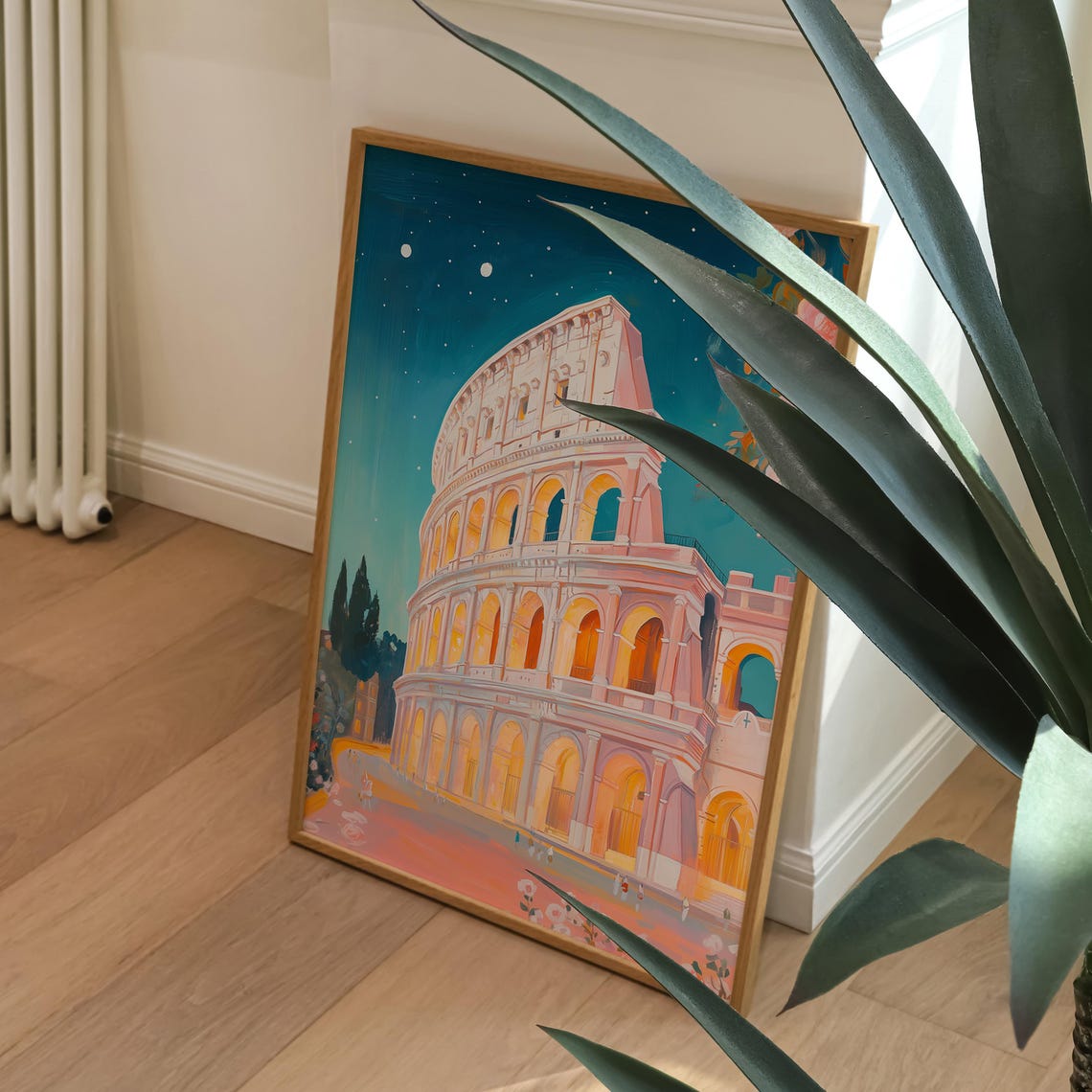 Colosseum Rome Art Print, Soft Nighttime Cityscape - Image 2