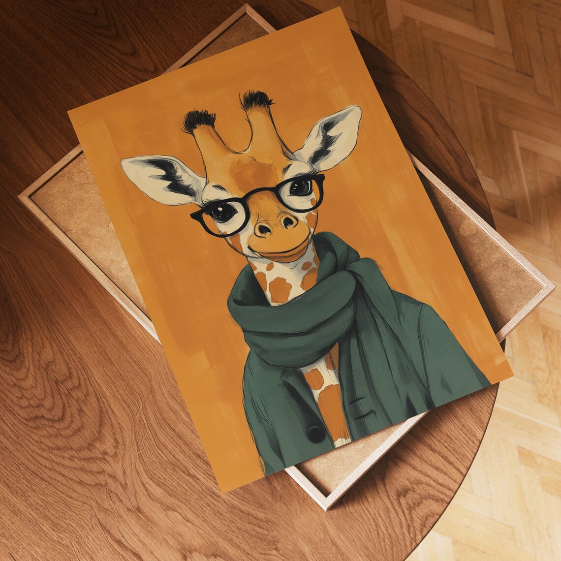 Stylish Giraffe, Quirky Humorous Animal Illustration - Image 4