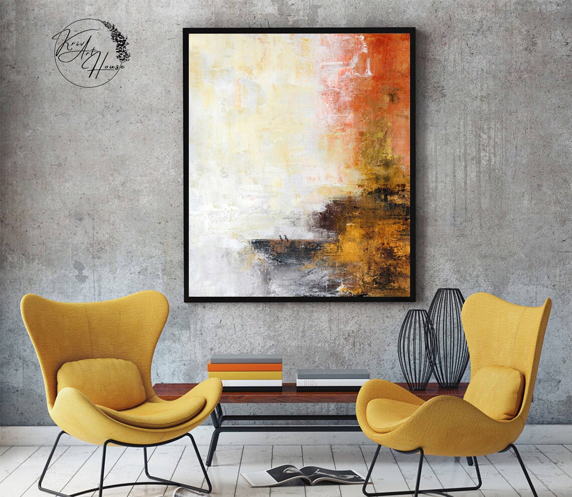 Textured Abstract Painting, Oversize Wall Art Print - Image 2
