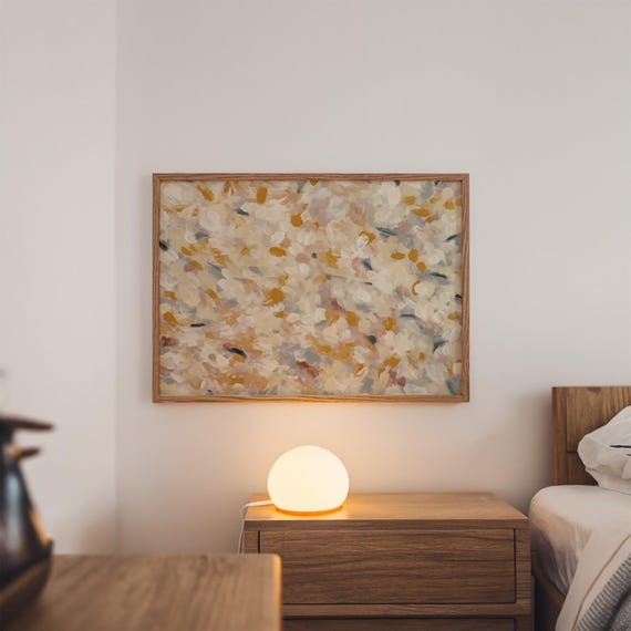 Yellow Abstract Contemporary Bright Colors Oil Painting Colorful Modern Wall Art Digital Download