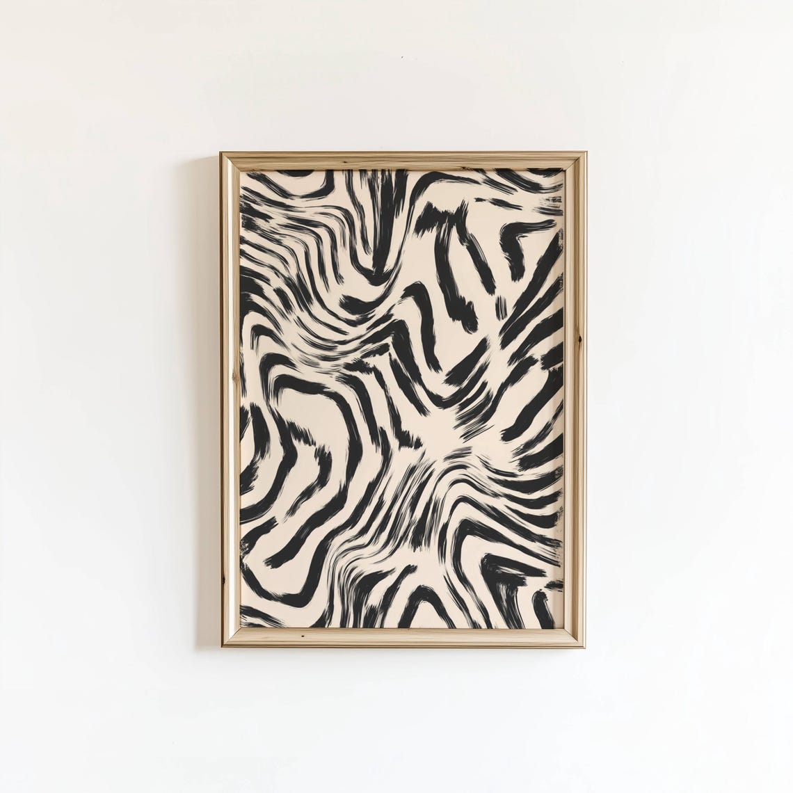 Abstract Black And White Printable Wall Art Contemporary Home Decor Digital Download