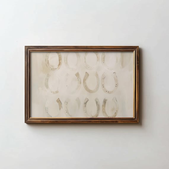 Western Horseshoes Poster, Modern Country Style