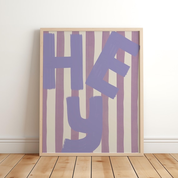 Hey Nursery Wall Art Purple Kids Print Saying Cute Phrase Gallery Boy Girl Shared Room New Baby Gift
