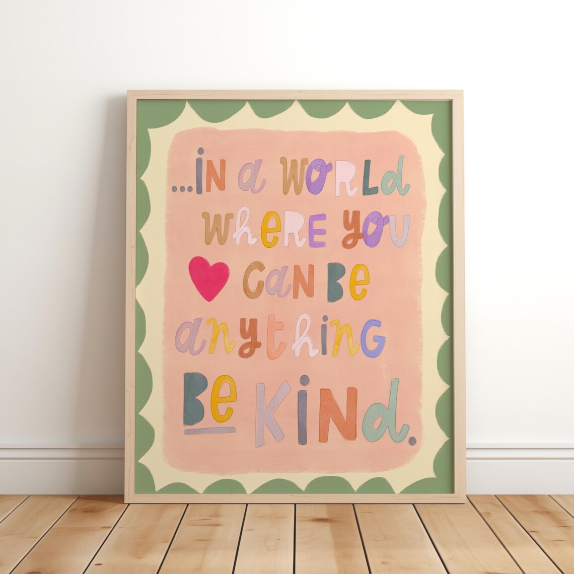 Kind Nursery Wall Art for Playroom Decor