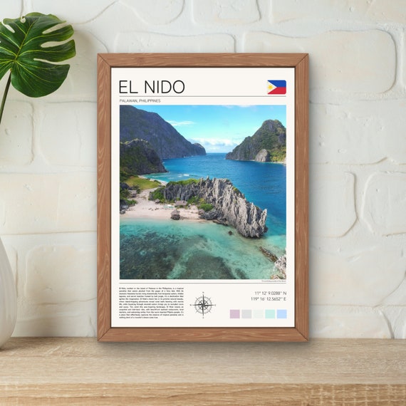 Palawan El Nido Tropical Beach Travel Poster