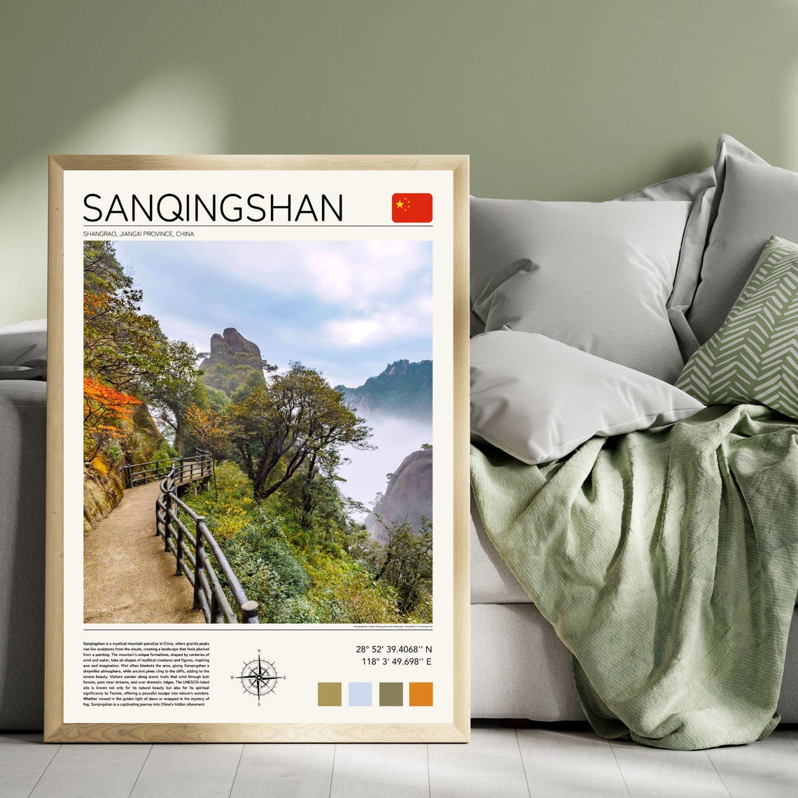 Sanqingshan Print San Qing Shan Print Sanqingshan Wall Art Sanqingshan National Park Poster Sanqingshan China Art San Qing Shan China - Image 4