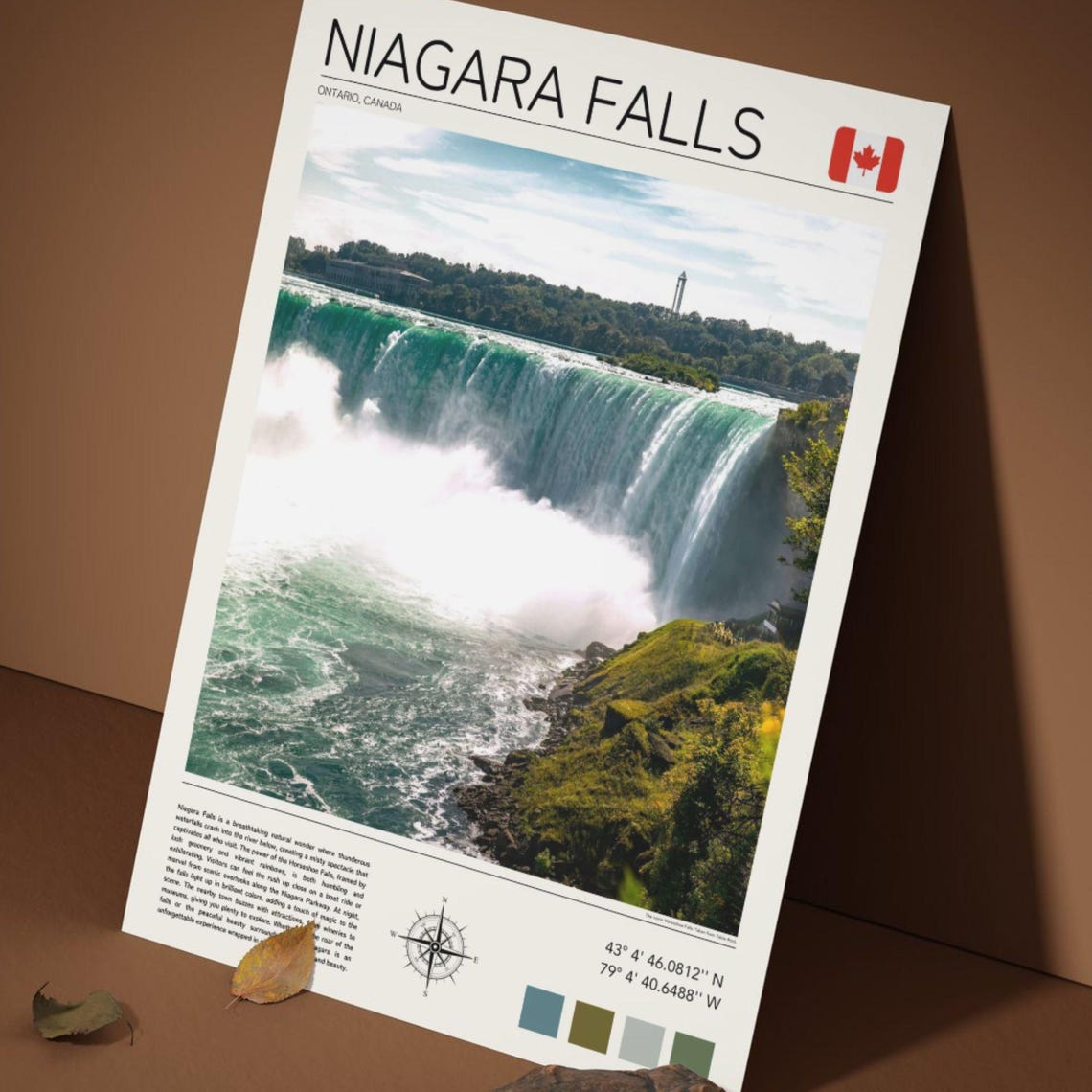 Niagara Falls Ontario Horseshoe Falls Canada Waterfall View Poster - Image 5