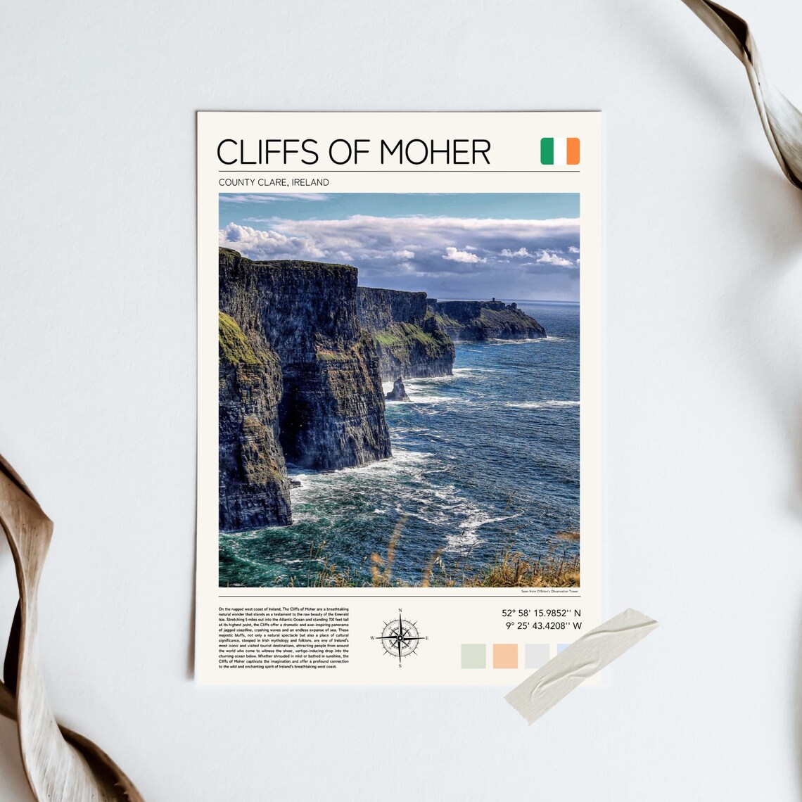 Cliffs Of Moher Ireland Travel Poster, County Clare - Image 3