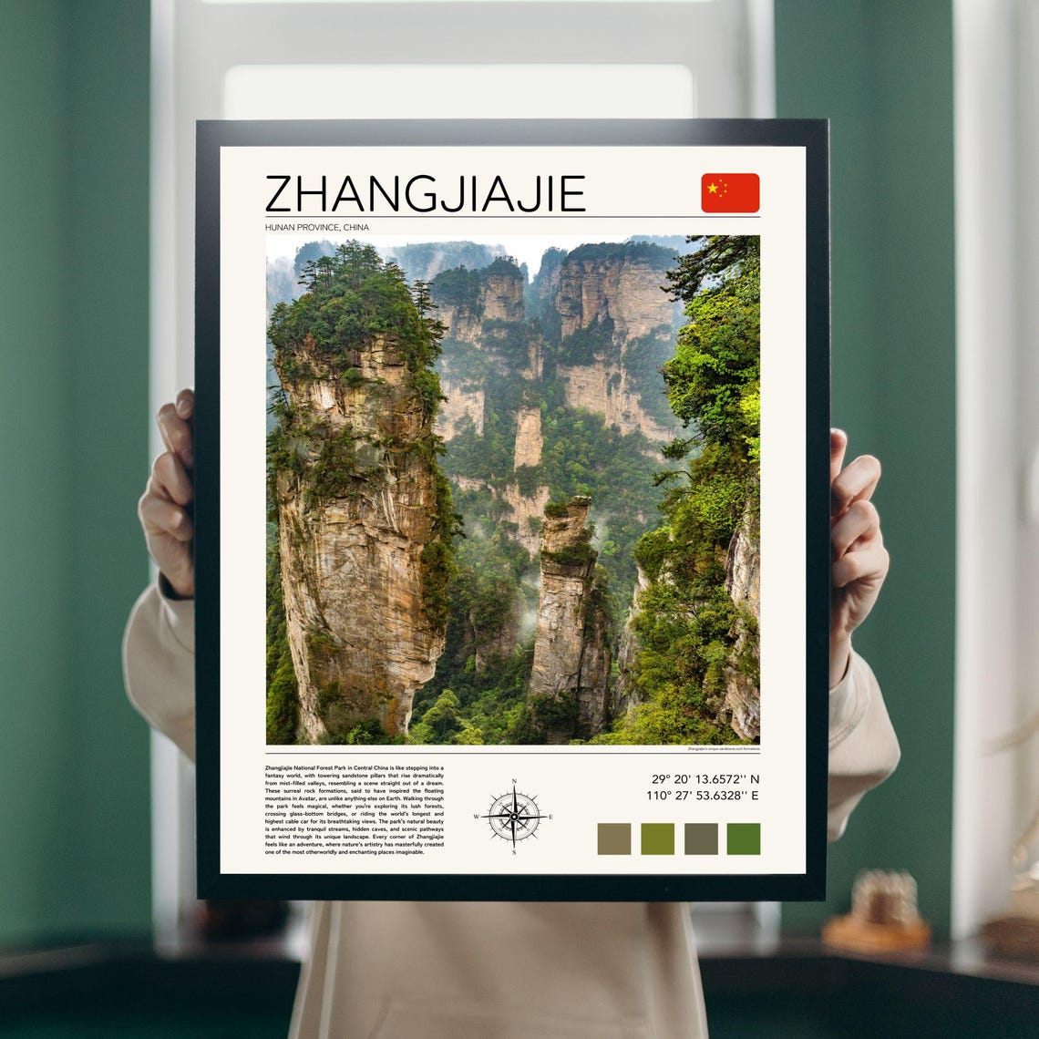 Zhangjiajie Print Zhangjiajie Forest National Park Print Zhangjiajie Wall Art Wulingyuan Poster Zhangjiajie China Poster Wulingyuan Art - Image 3