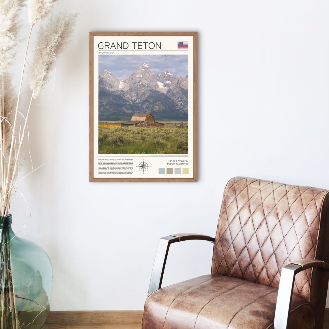 Grand Teton Print Grand Teton Wall Art Grand Teton Print Grand Teton Wyoming Art Grand Teton National Park Poster - Image 3
